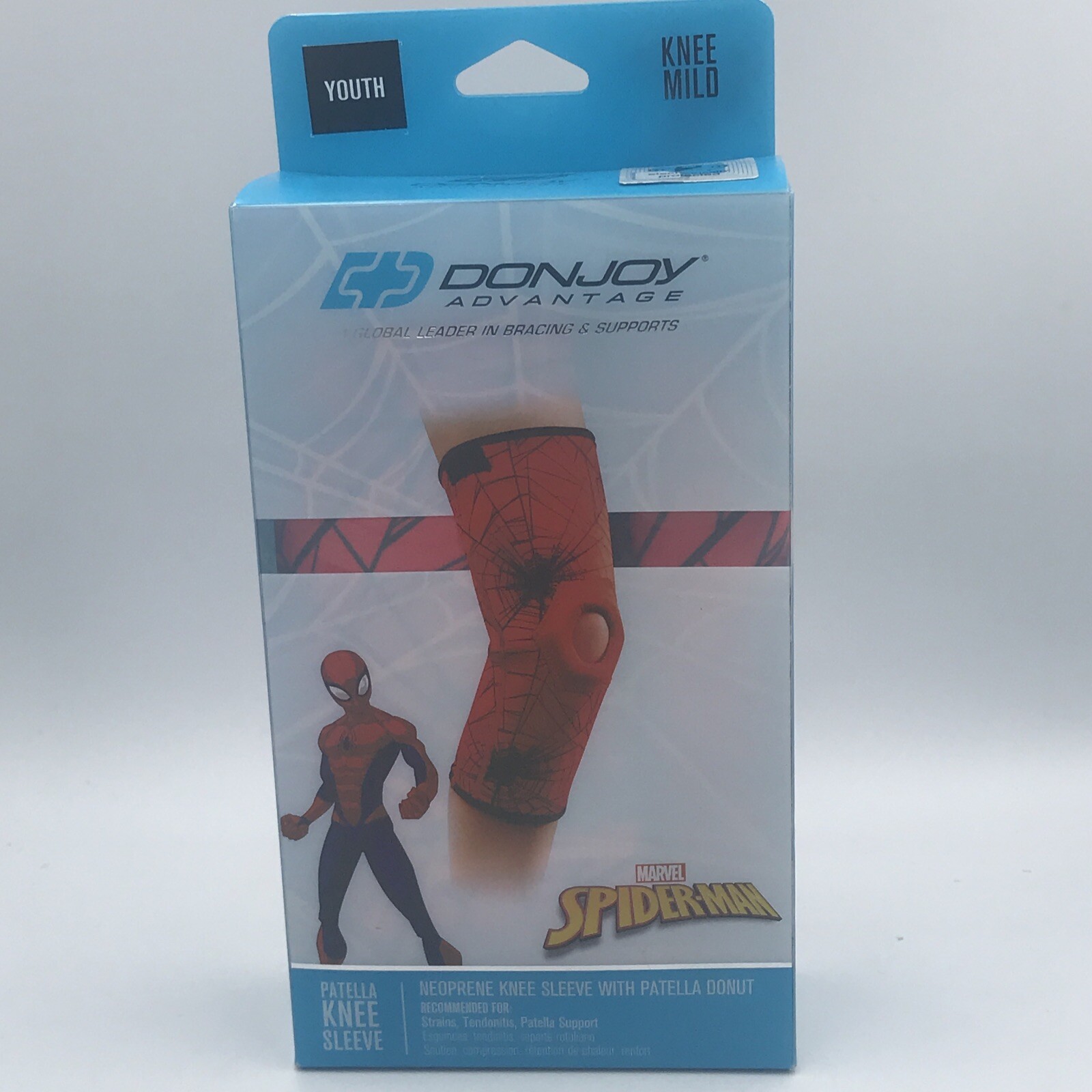 DonJoy Marvel Avengers Spider-Man Youth Neoprene Knee Sleeve Patella Donut