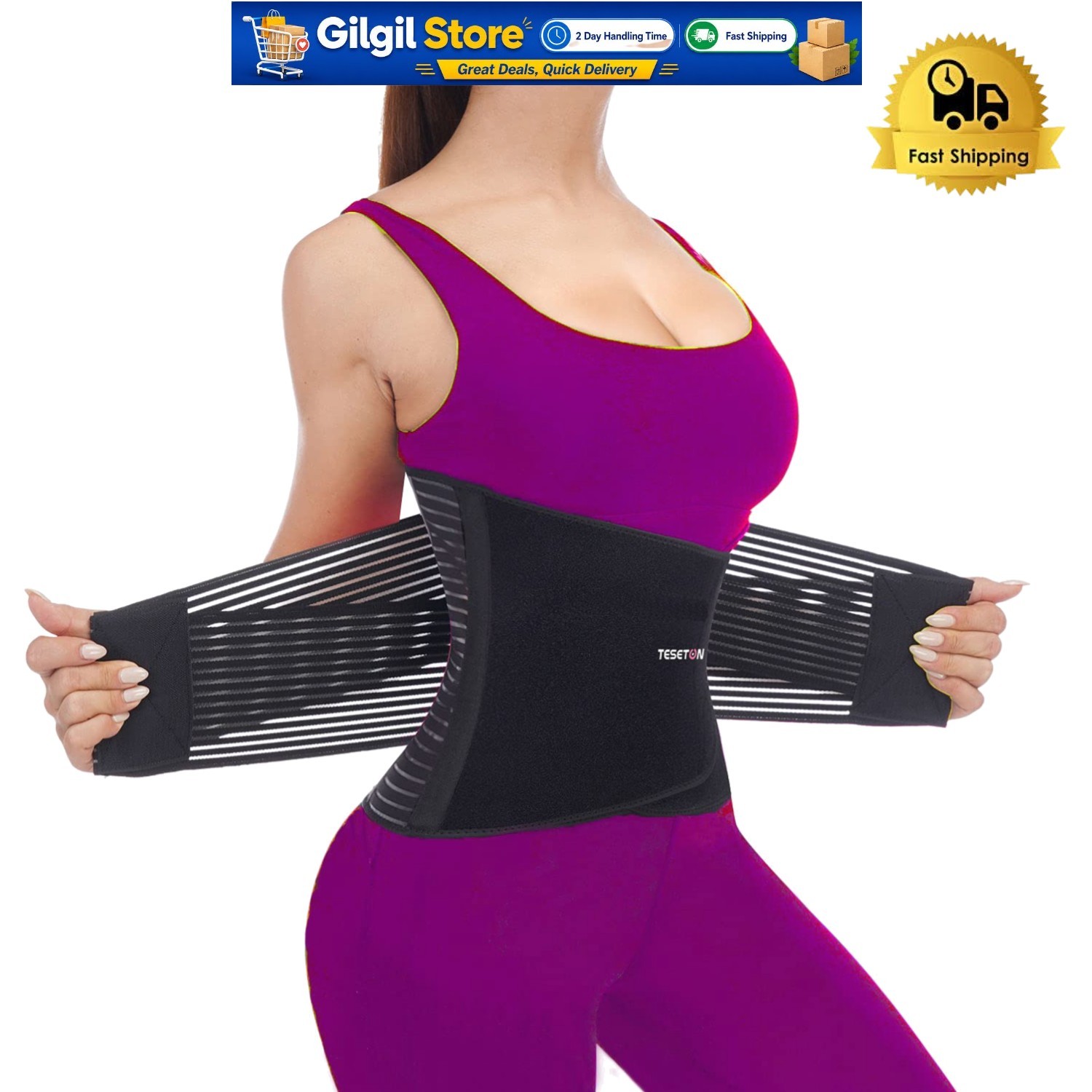 XL Back Support Wrap for Men & Women – Pain Relief & Injury Prevention