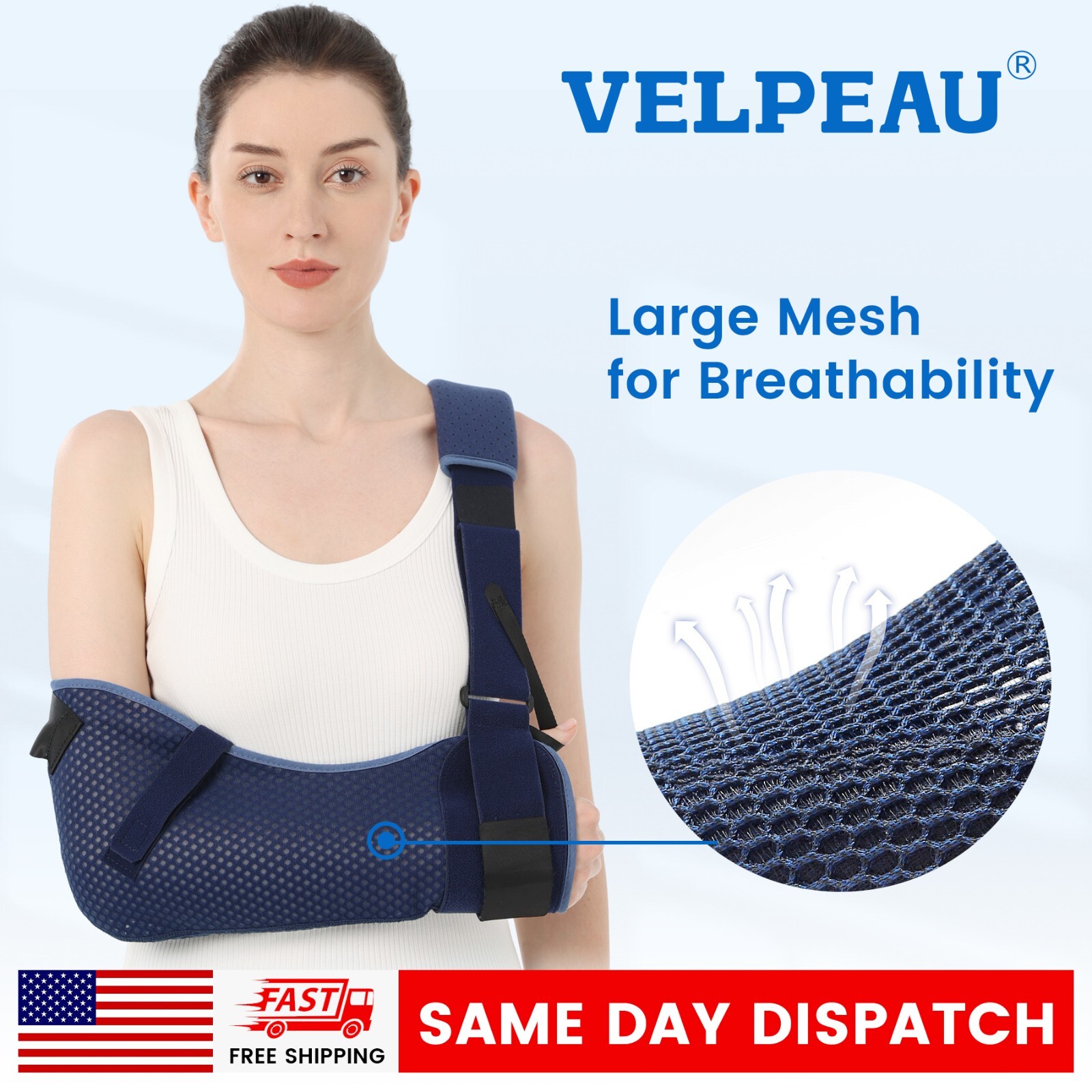 VELPEAU Medical Arm Sling Immobilizer – , Rotator Cuff, Elbow Support Brace