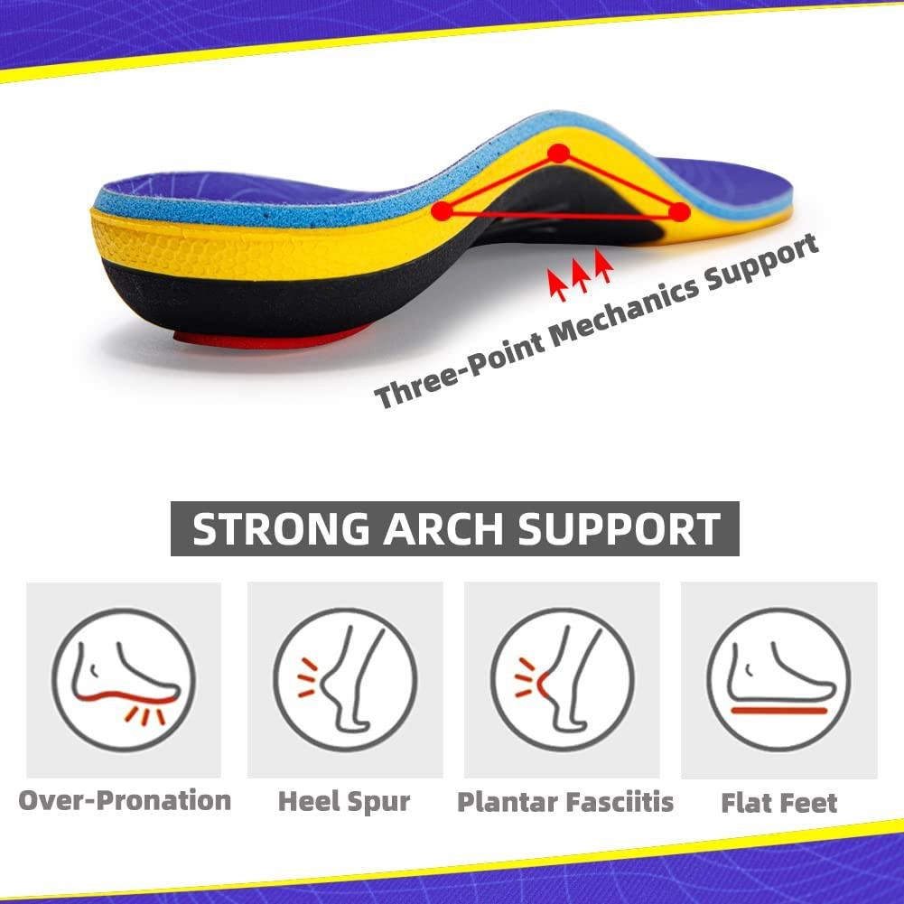 Heavy Duty Support Orthotics – 220+ Lbs Plantar Fasciitis High Arch Support Ins