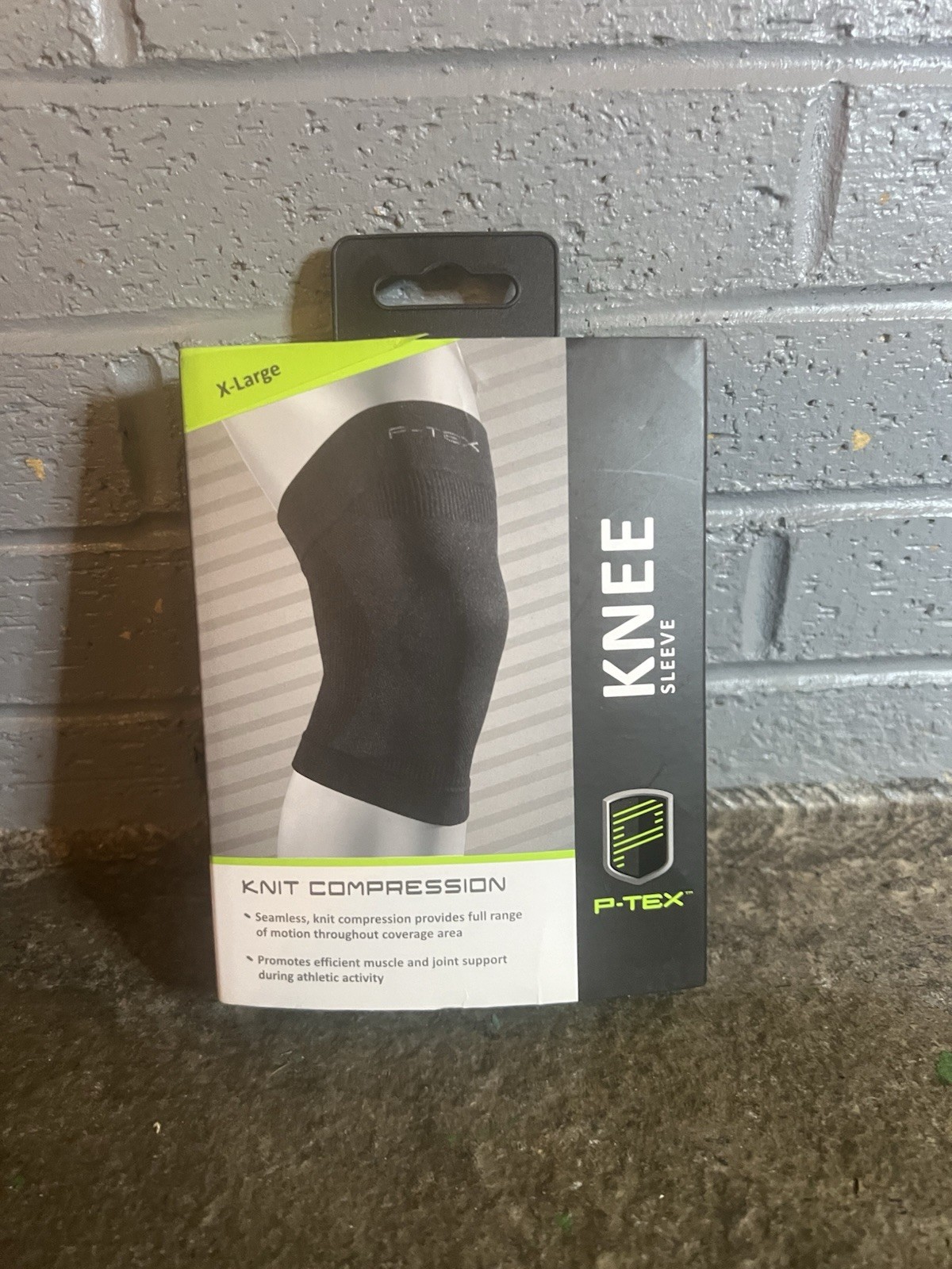P-TEX Knee Sleeve Small Knit Compression Support Sleeve Black NEW P-TEXK400
