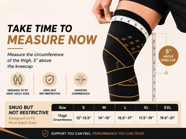 Copperjoint Knee Sleeve Straps For Women Men Adjustable Targeted Knee Support