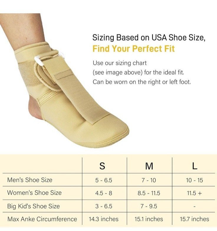 Plantar Fasciitis Night Splint Sock Soft Brace For Sleeping Small