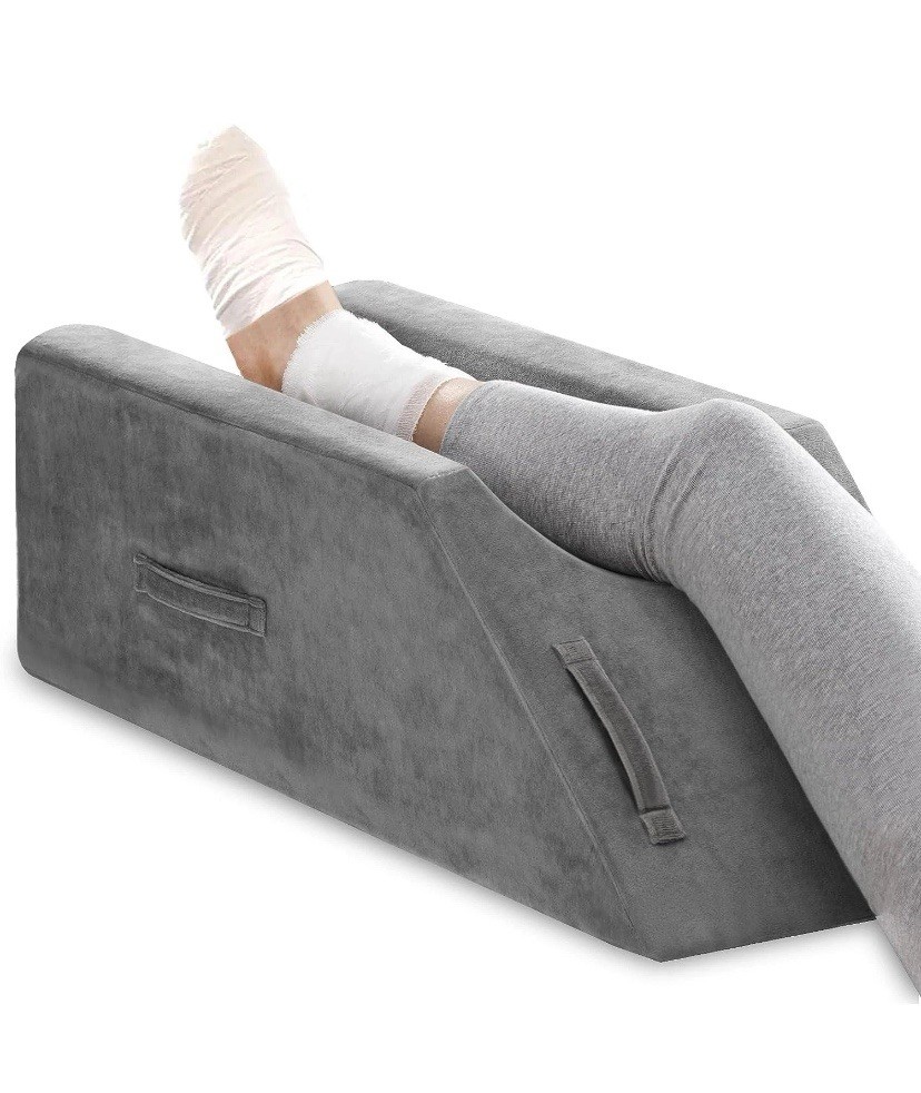 Leg Elevation Pillow for Leg/Knee Surgery Recovery, Memory Foam (2 Supports)