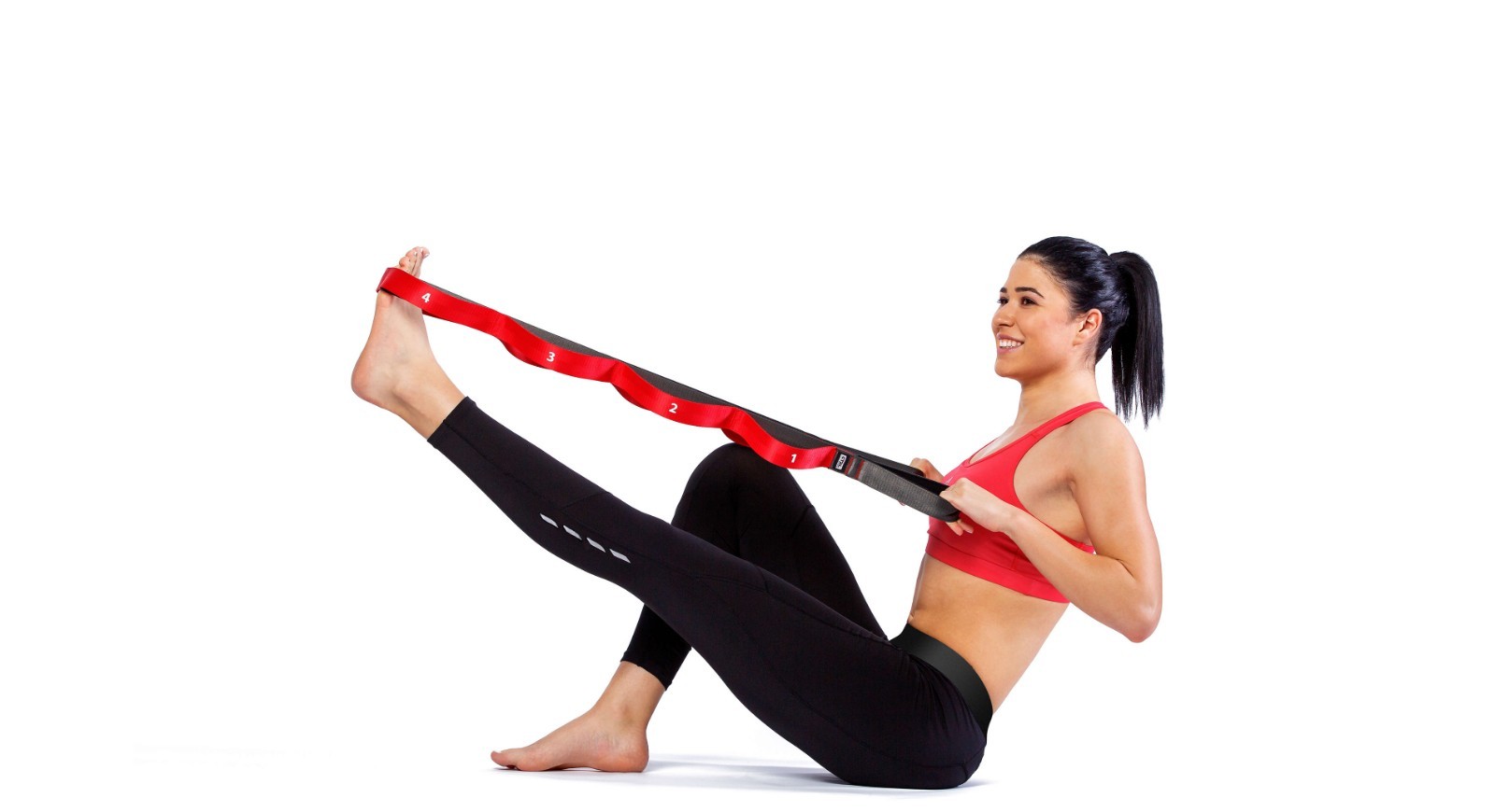 Non-Elastic Stretching Strap with Loops – Yoga & Physical Therapy Band for Flexi