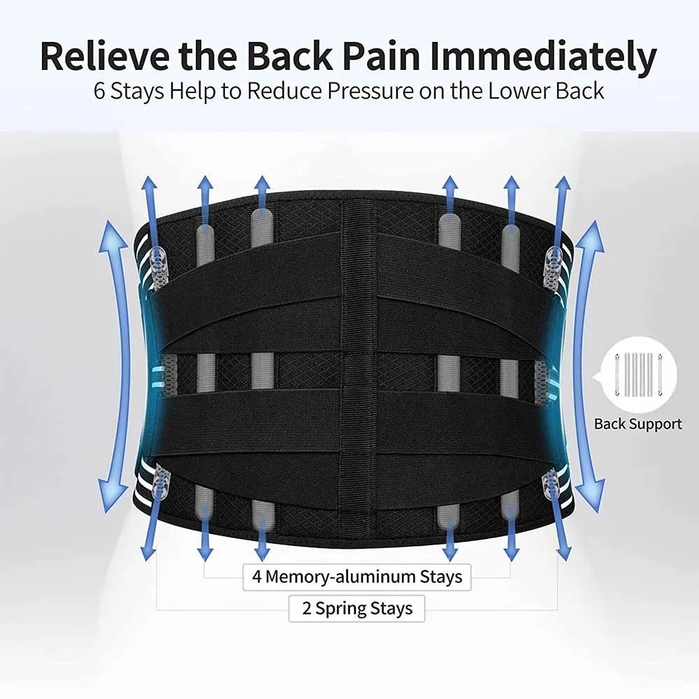 Adjustable Lower Back Brace Lumbar Support Waist Belt For Men Women Pain Relief