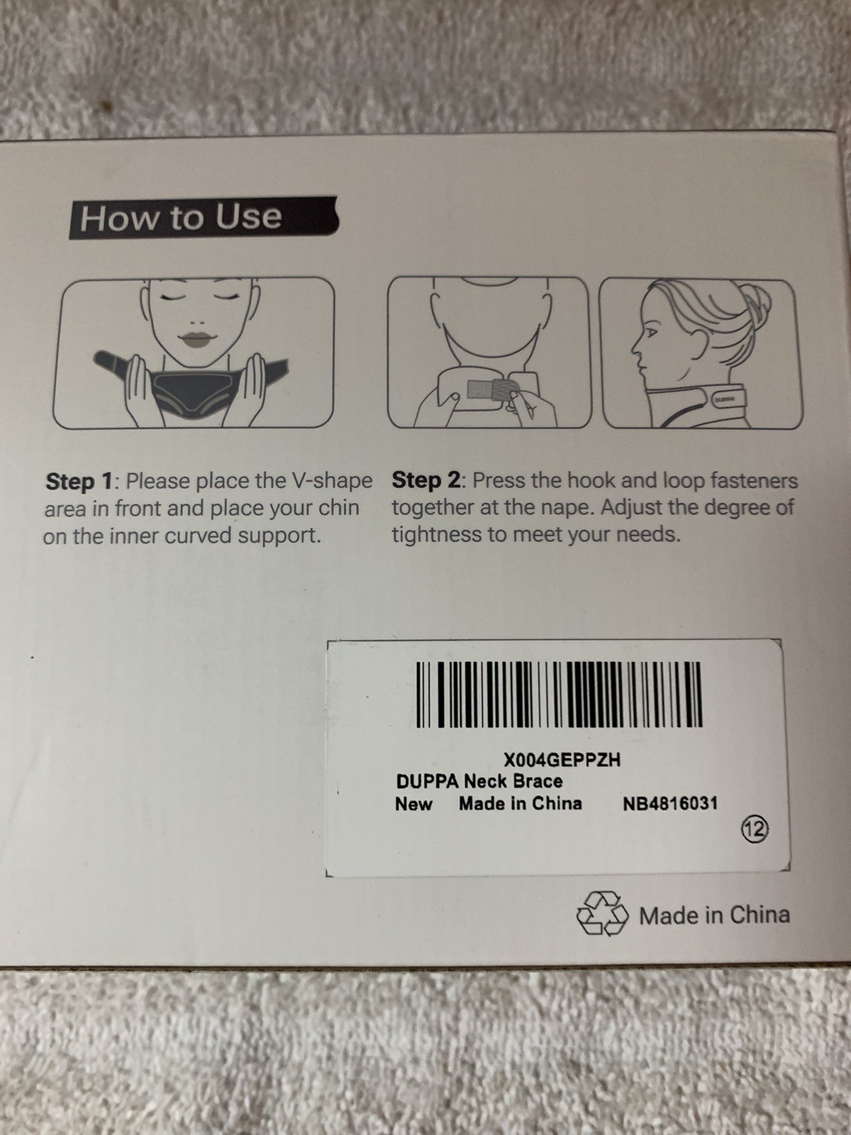 Ergonomic V-Shaped Neck Brace for Neck Pain Relief and Support, Throat-Friendly