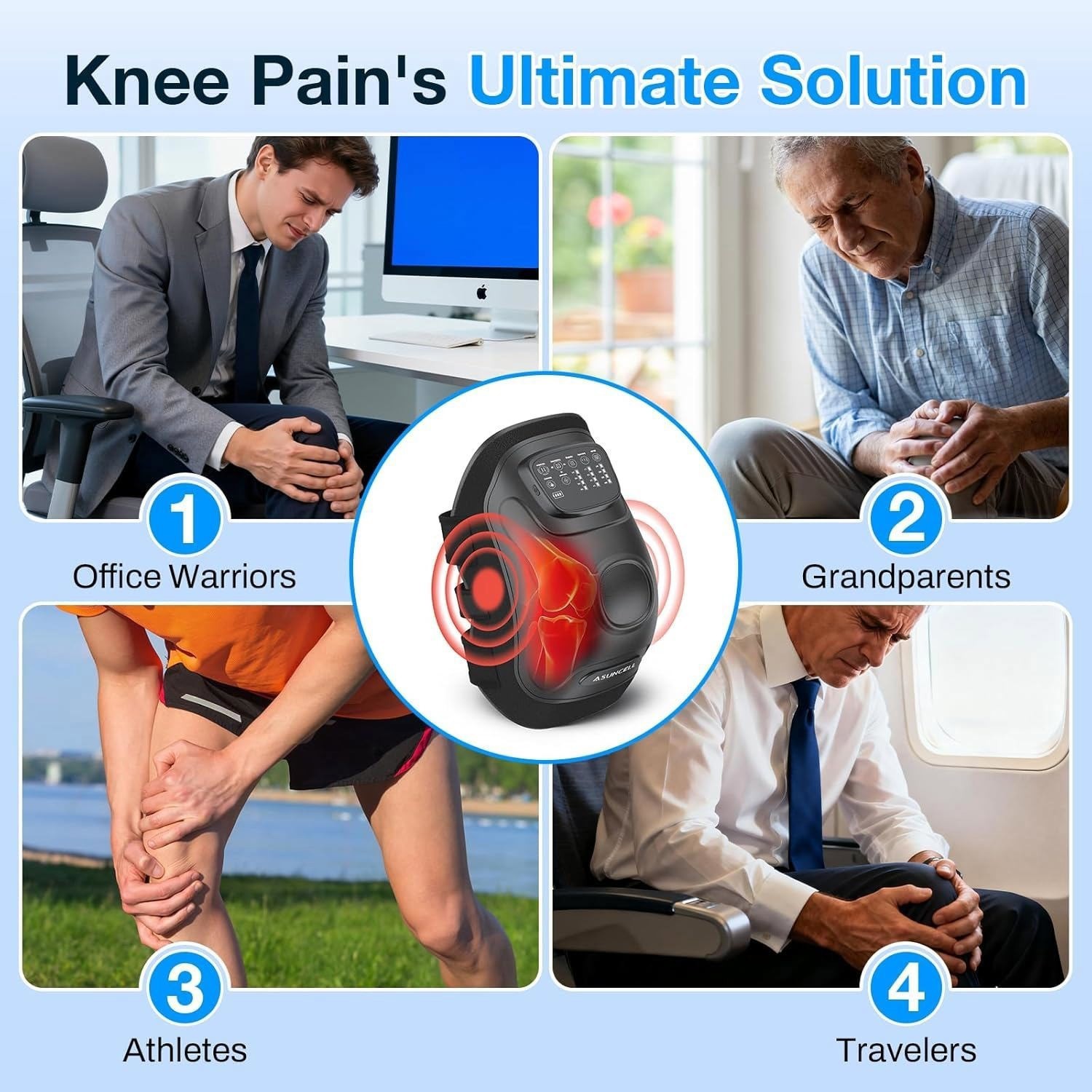 Foot Knee Massager 660nm 850nm Near Infrared LED Red Light Thrapy Panel for Body