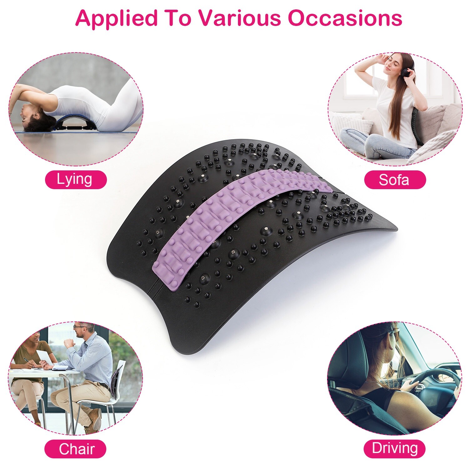 Back Stretcher Back Cracker Lower Lumbar Pain Relief Back Adjustable Height