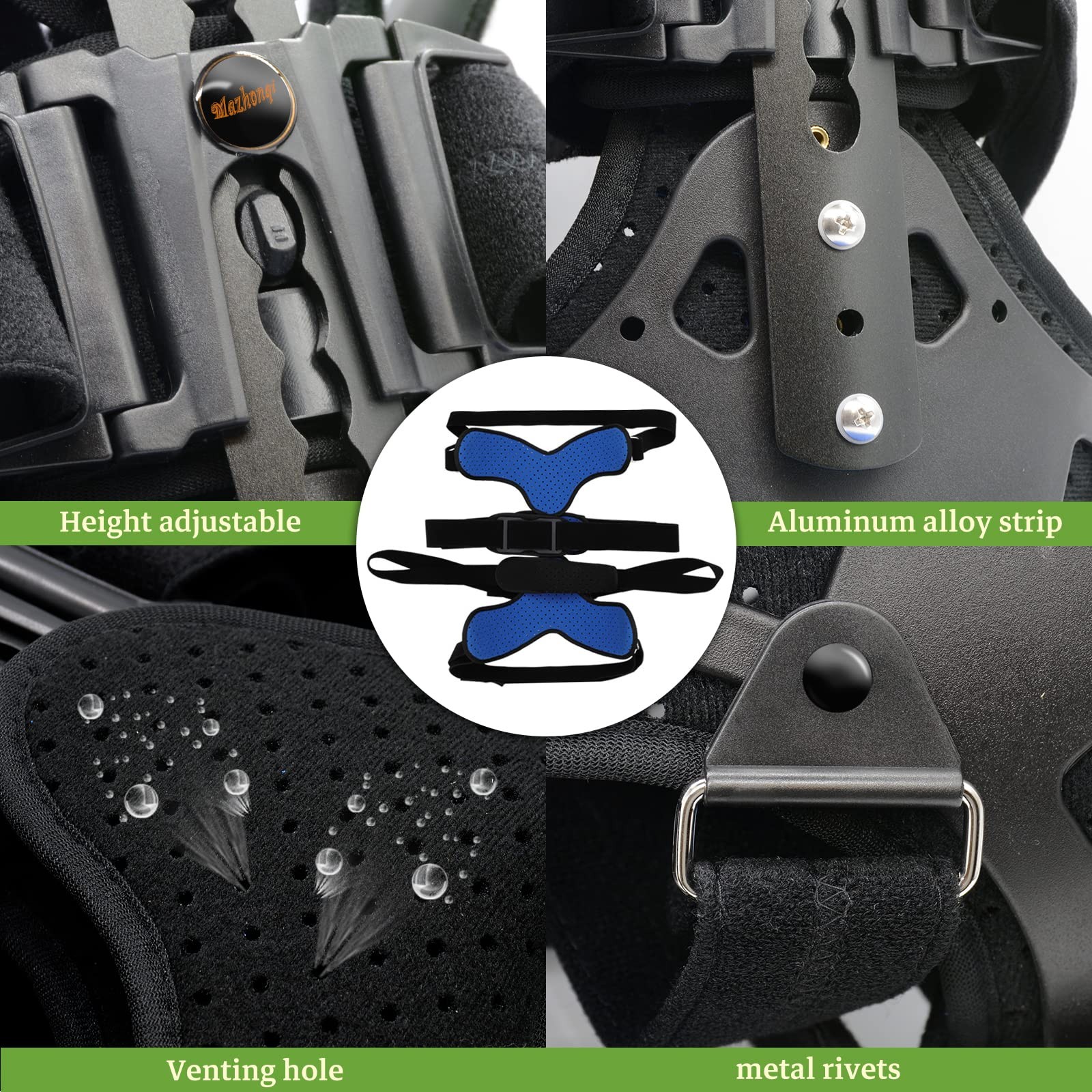 ZHUNPOCT Adjustable Scoliosis Back Brace Cervical Support BO12