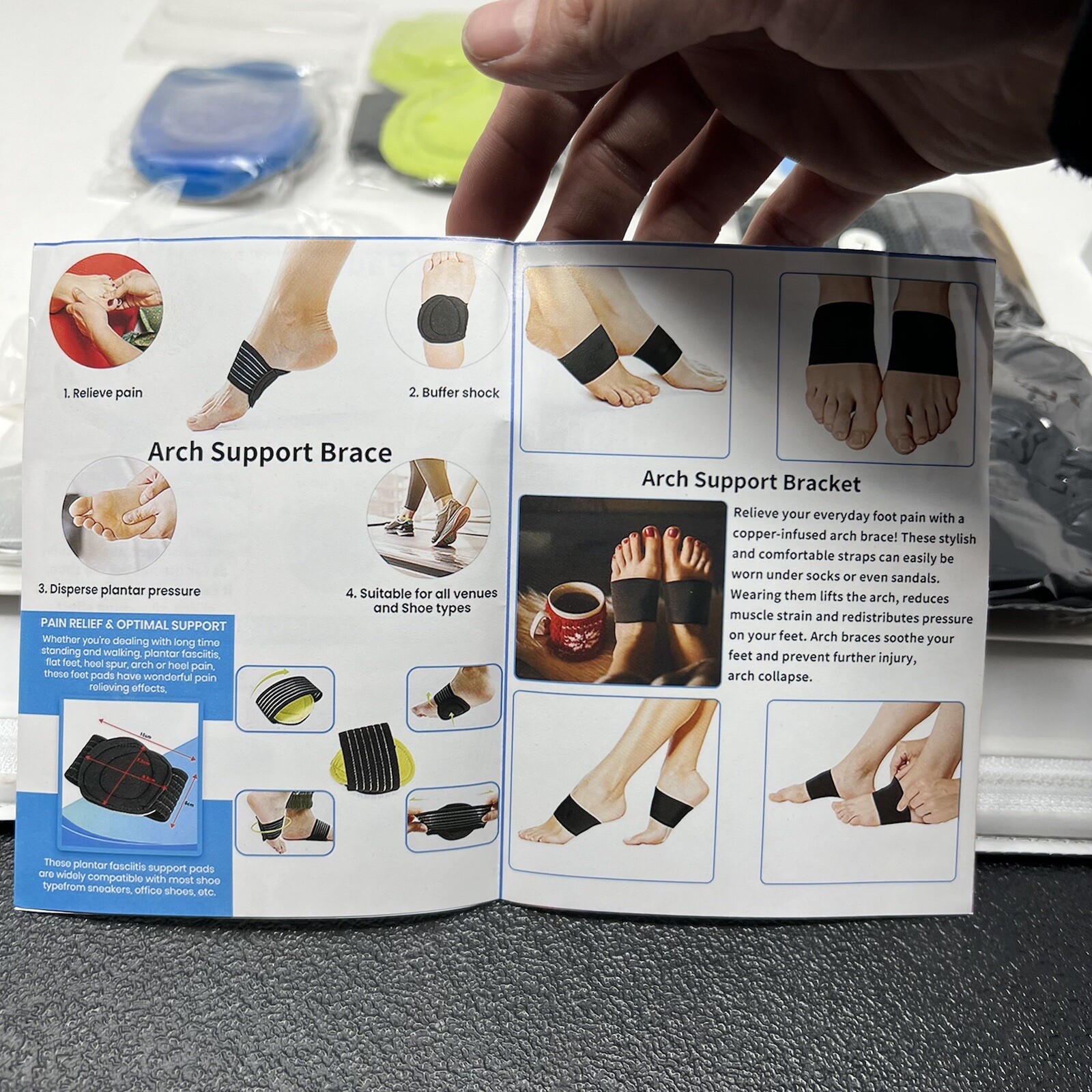Plantar Fasciitis Foot Pain Relief Kit Gel Heel Spur Therapy Support Wrap