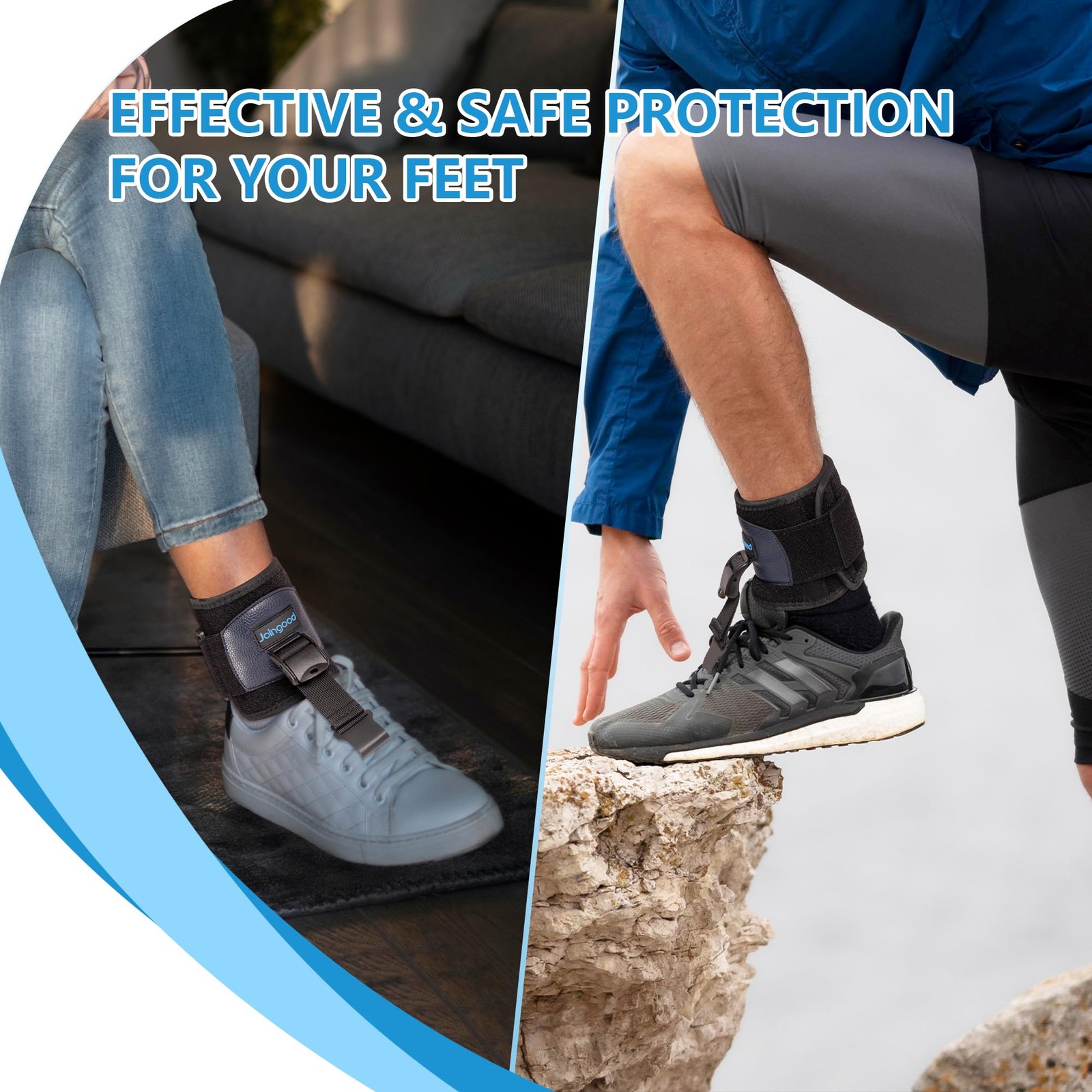 AFO Foot Drop Brace for Walking, Drop Foot Brace for Walking with Shoes, Adju…