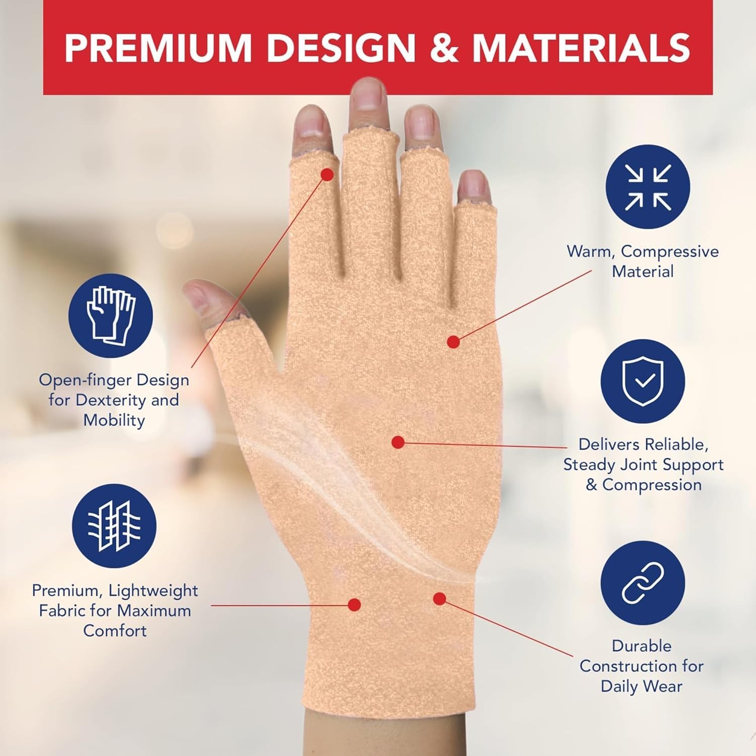 Comfortable Cotton-Spandex Gloves for Pain Relief – Ideal for Raynaud’s Syndrome
