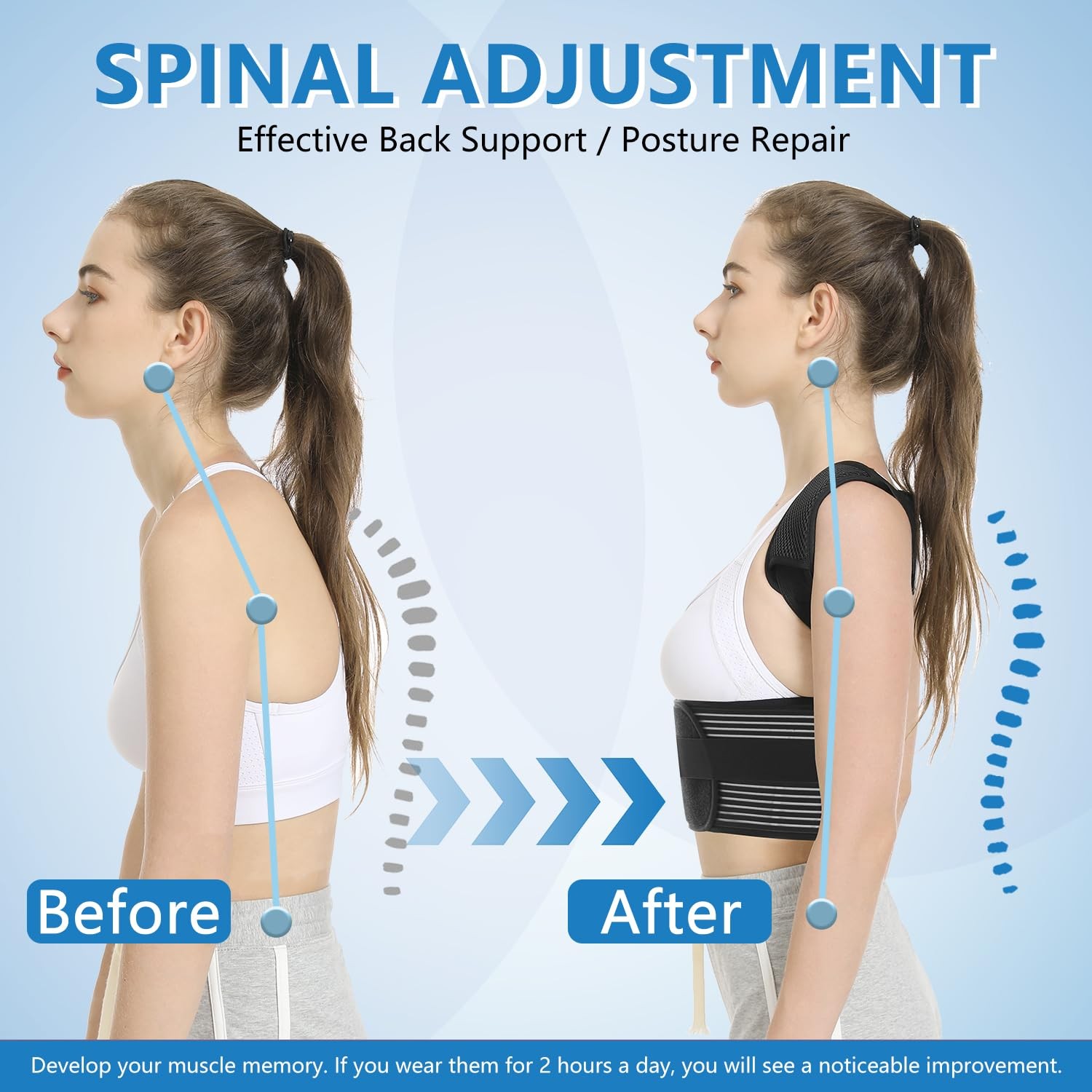 Herokoo Back Brace Posture Corrector for Women & Men, Shoulder X-Large