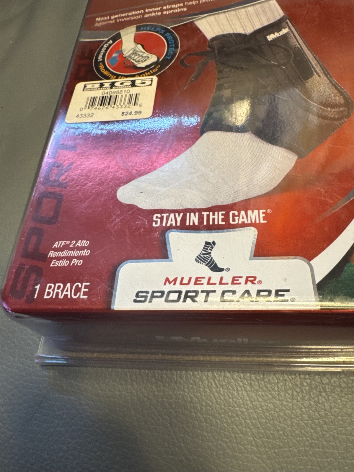 Mueller Sports Care ATF 2 Advance Ankle Support Brace Black Size: Medium- NEW