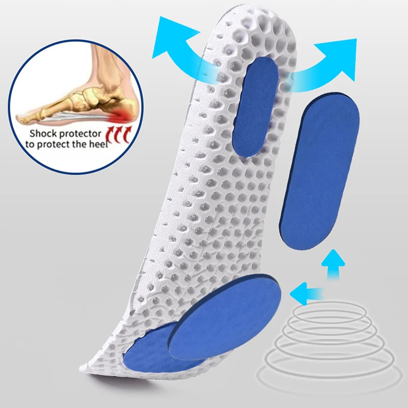 Sports Insole Shock Absorption Insoles For Shoes Wear Resisting Breathable Deodo