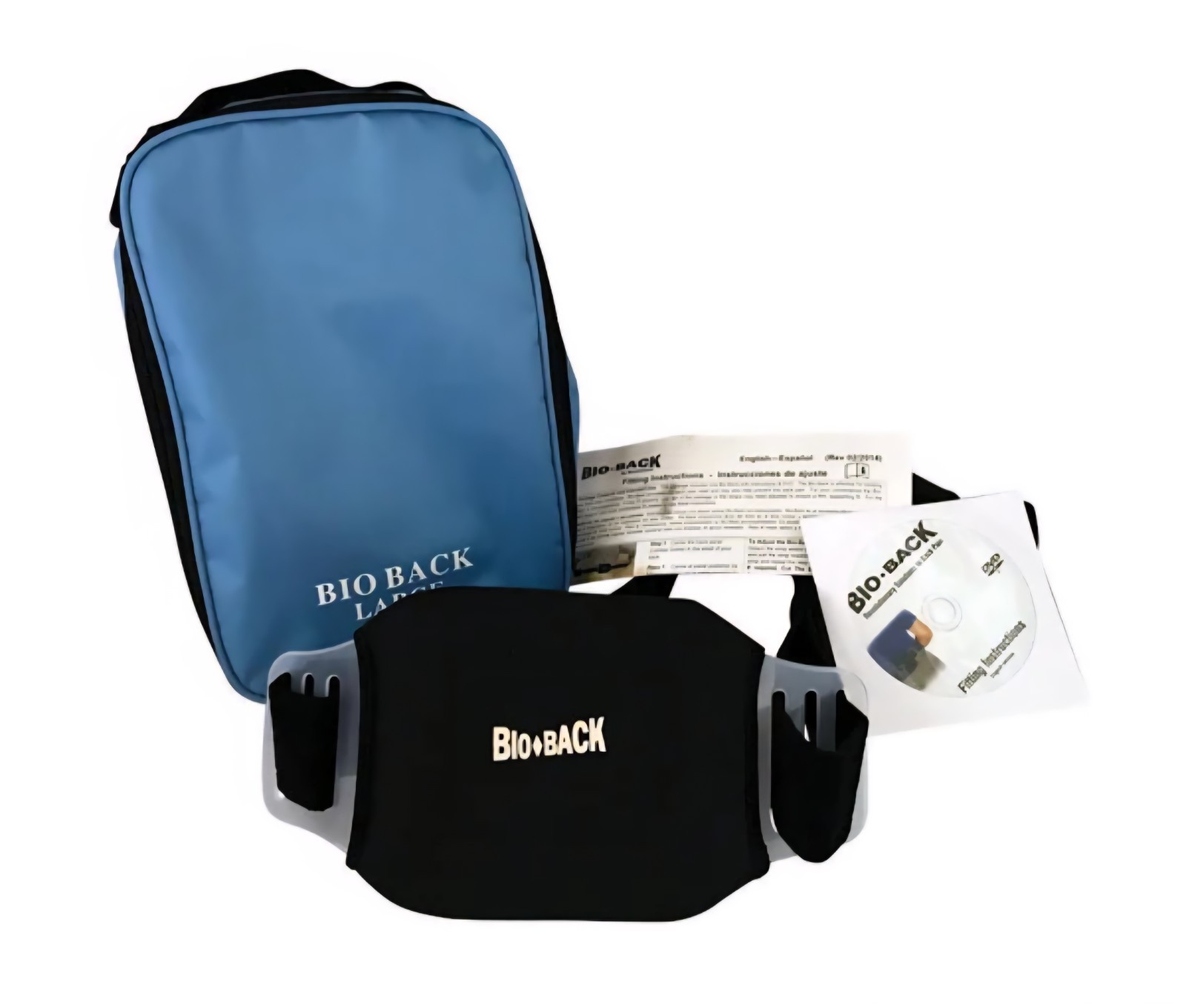 BioBack Back Brace Pain Relief Management Poisture Mobility Lifting LARGE NEW