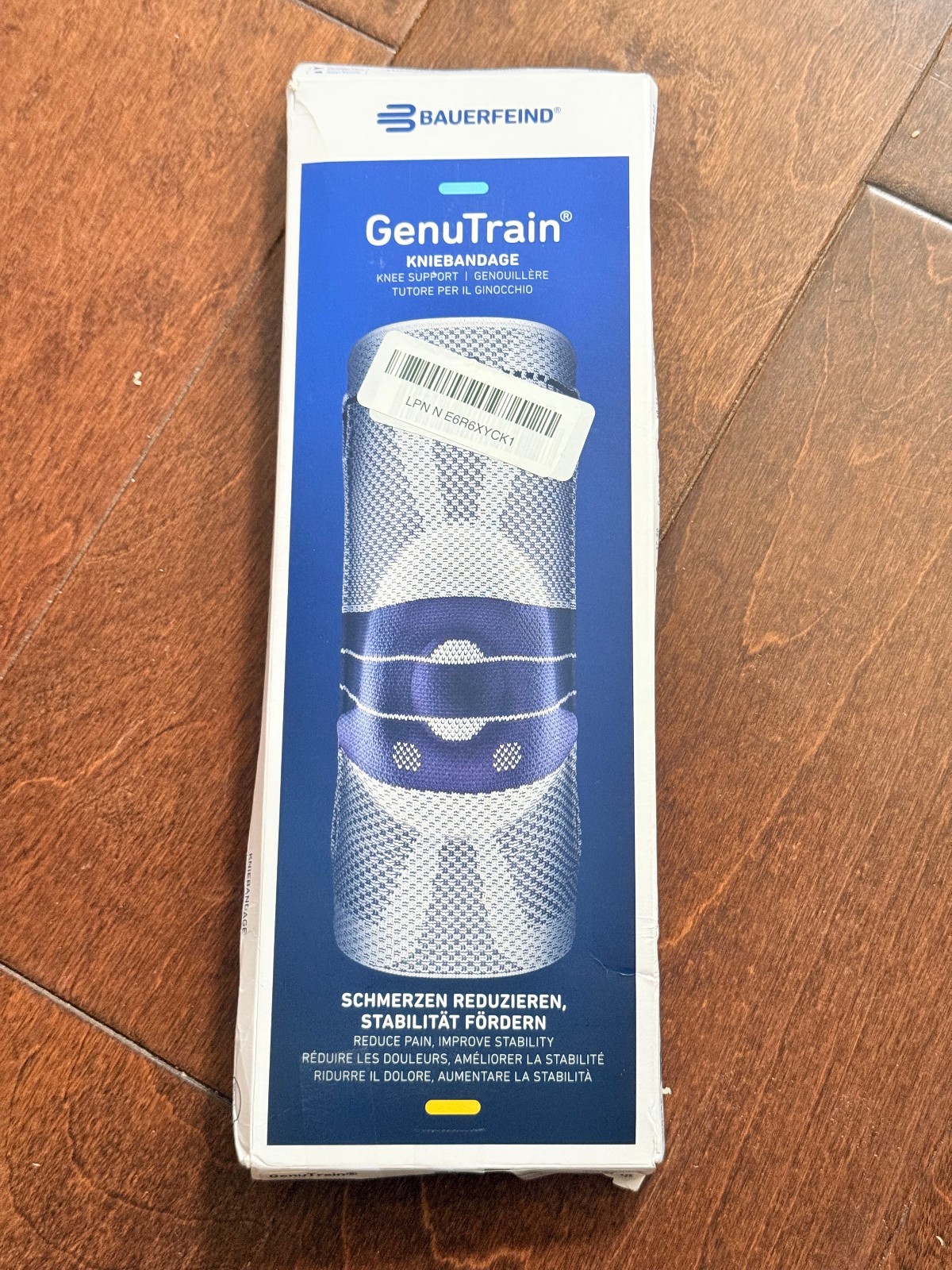 Bauerfeind GenuTrain Knee Support – Size 5 C- BLACK – Open Box- Ugly Box