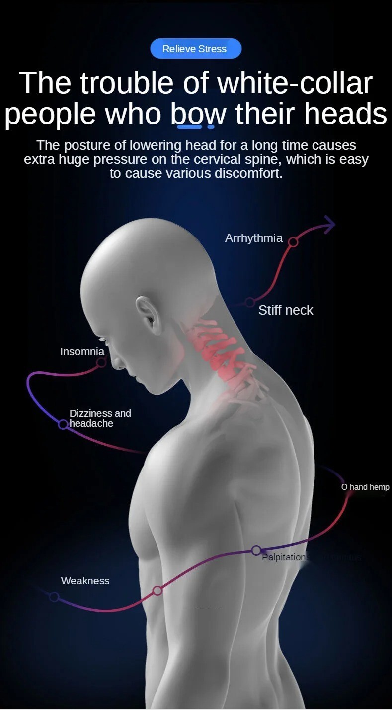Massage Pillow Neck Shoulder Relaxer Cervical for Pain Relief Cervical Spine