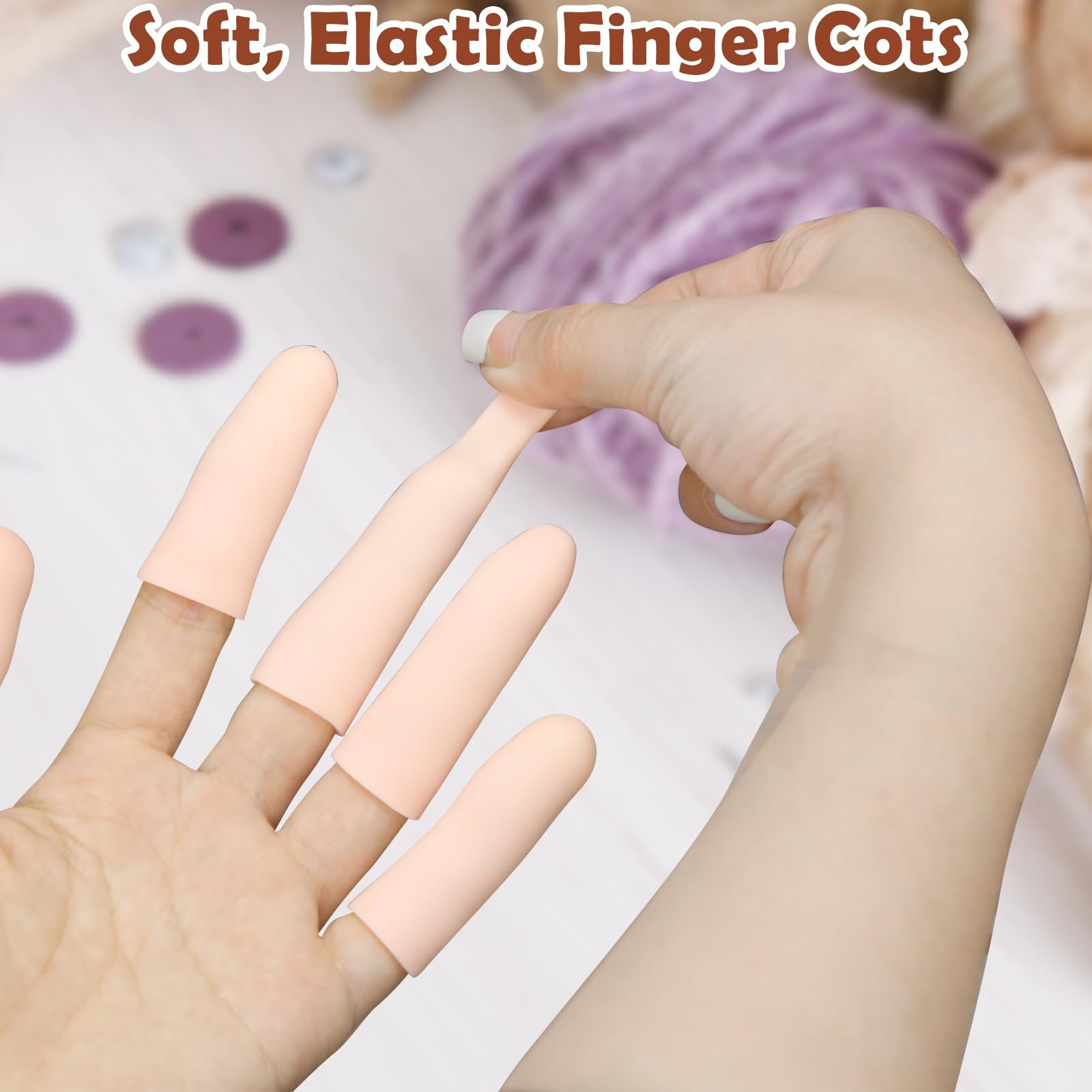 20Pcs Gel Finger Cots Thumb Protector, Silicone Finger Sleeves Cover Protecti…