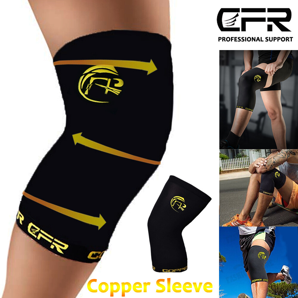 Copper Knee Brace for Arthritis Pain Support Sleeve Compression Sports Workout @