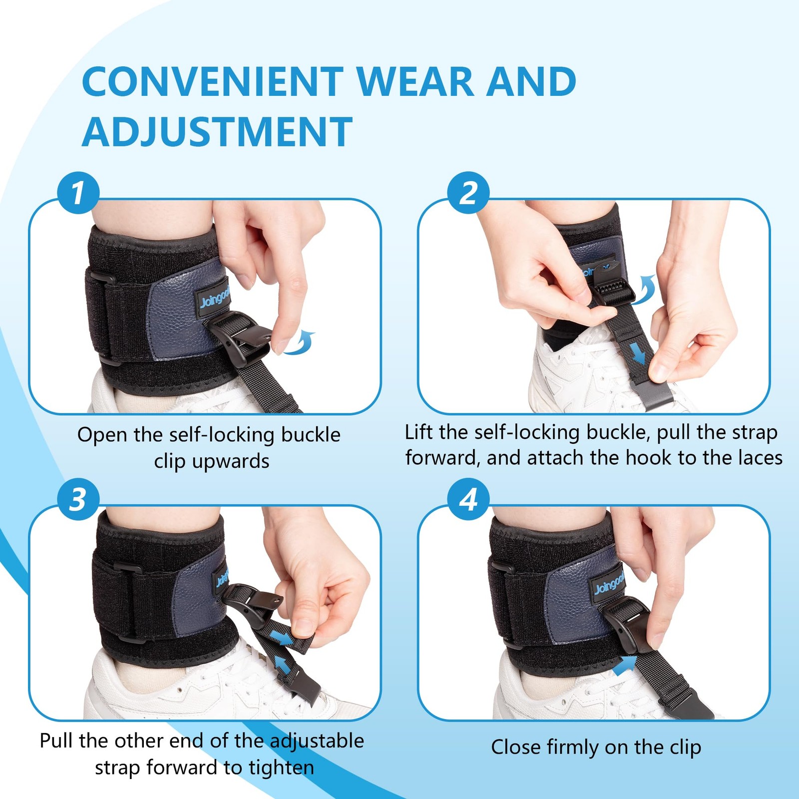 AFO Foot Drop Brace for Walking, Drop Foot Brace for Walking with Shoes, Adju…