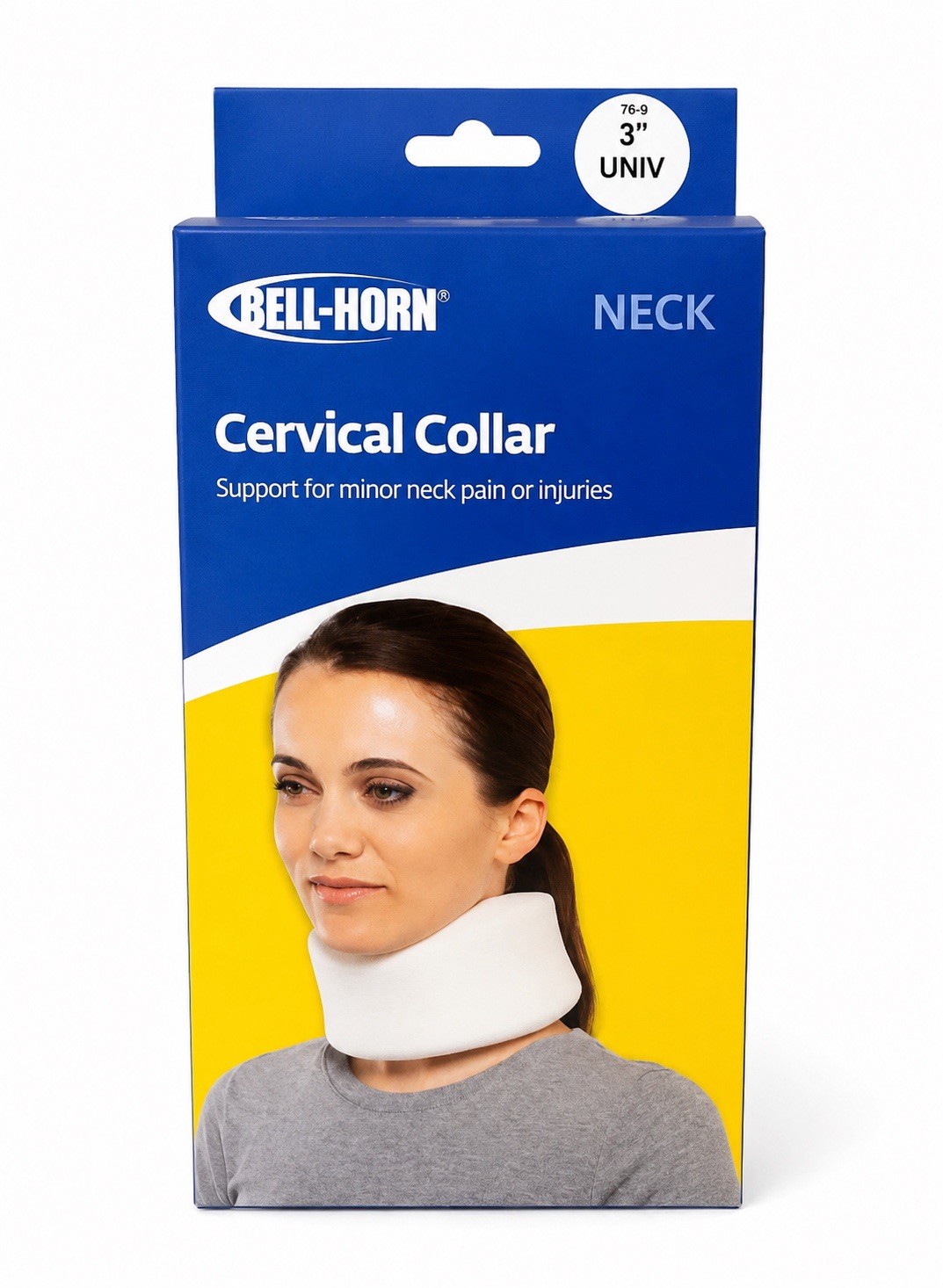 Bell-Horn Cervical Collar 3” Universal Neck Support for Minor Pain Injuries