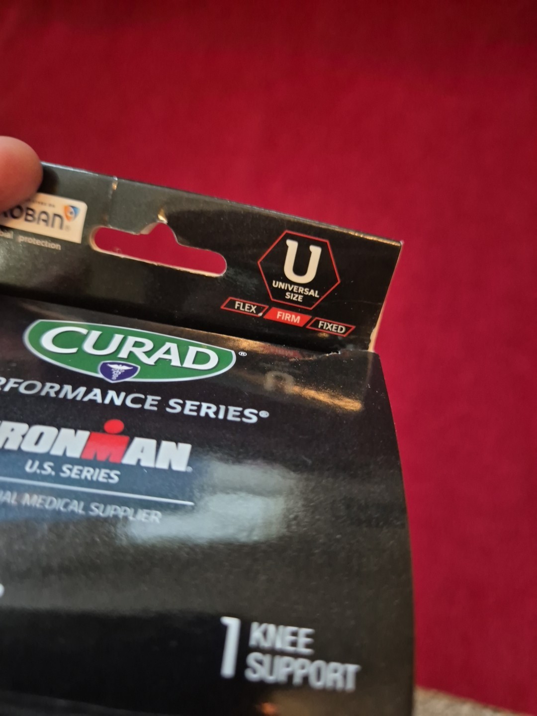 Curad Performance Series Knee Support Universal Size Firm Compression Black