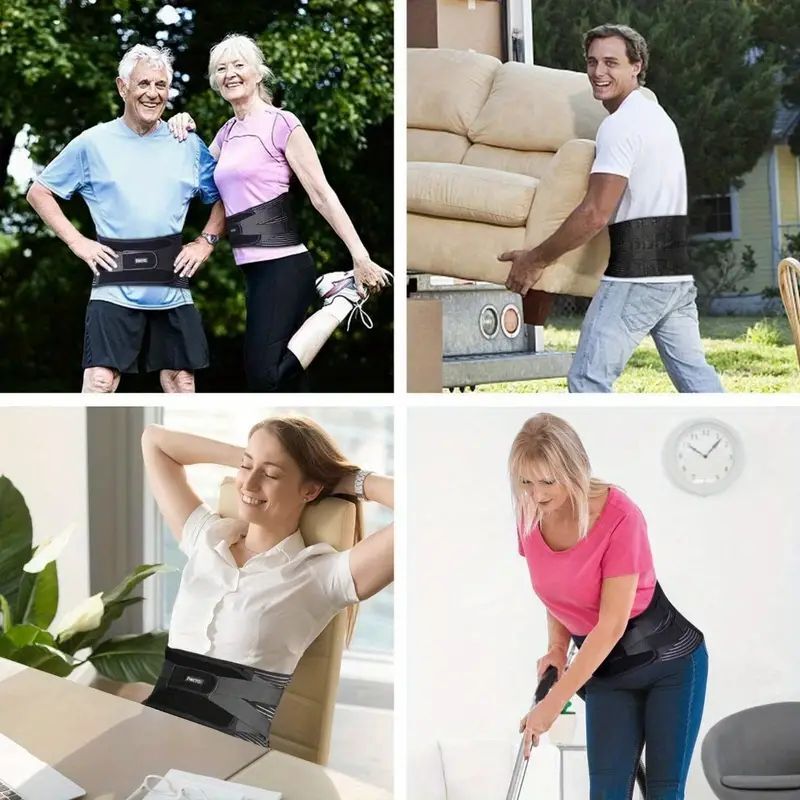 Adjustable Lower Back Brace Lumbar Support Waist Belt For Men Women Pain Relief+