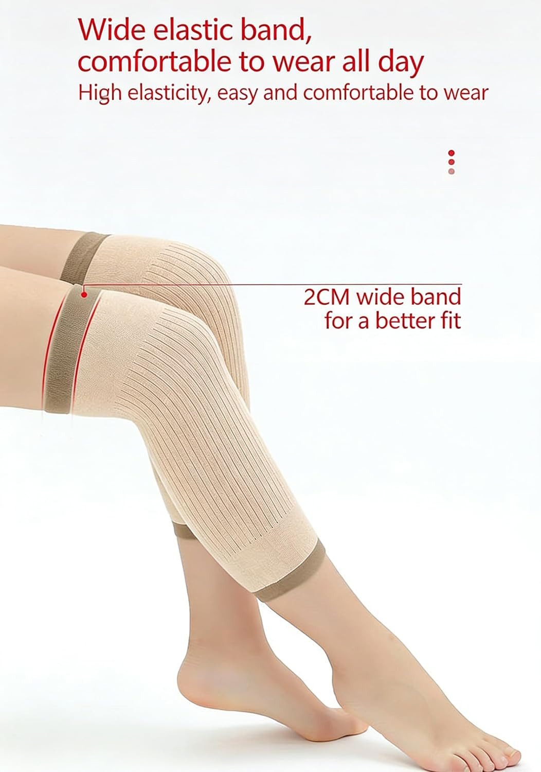 1 Pair Knee Sleeves for Women & Men, Lightweight Thin Knee Sleeves