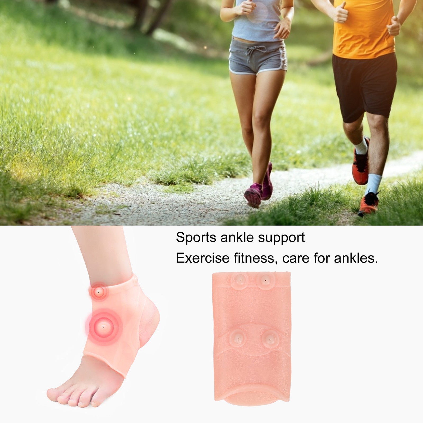 Magnetic Therapy Ankle Brace +Kneed Pads Protection Pain Relief AntiSlip Hea CHU