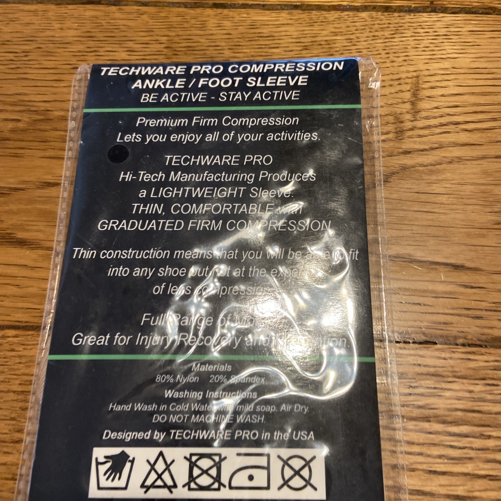 TechWare Pro Black L/XL Compression Ankle/Foot Sleeve Relief of Foot Conditions