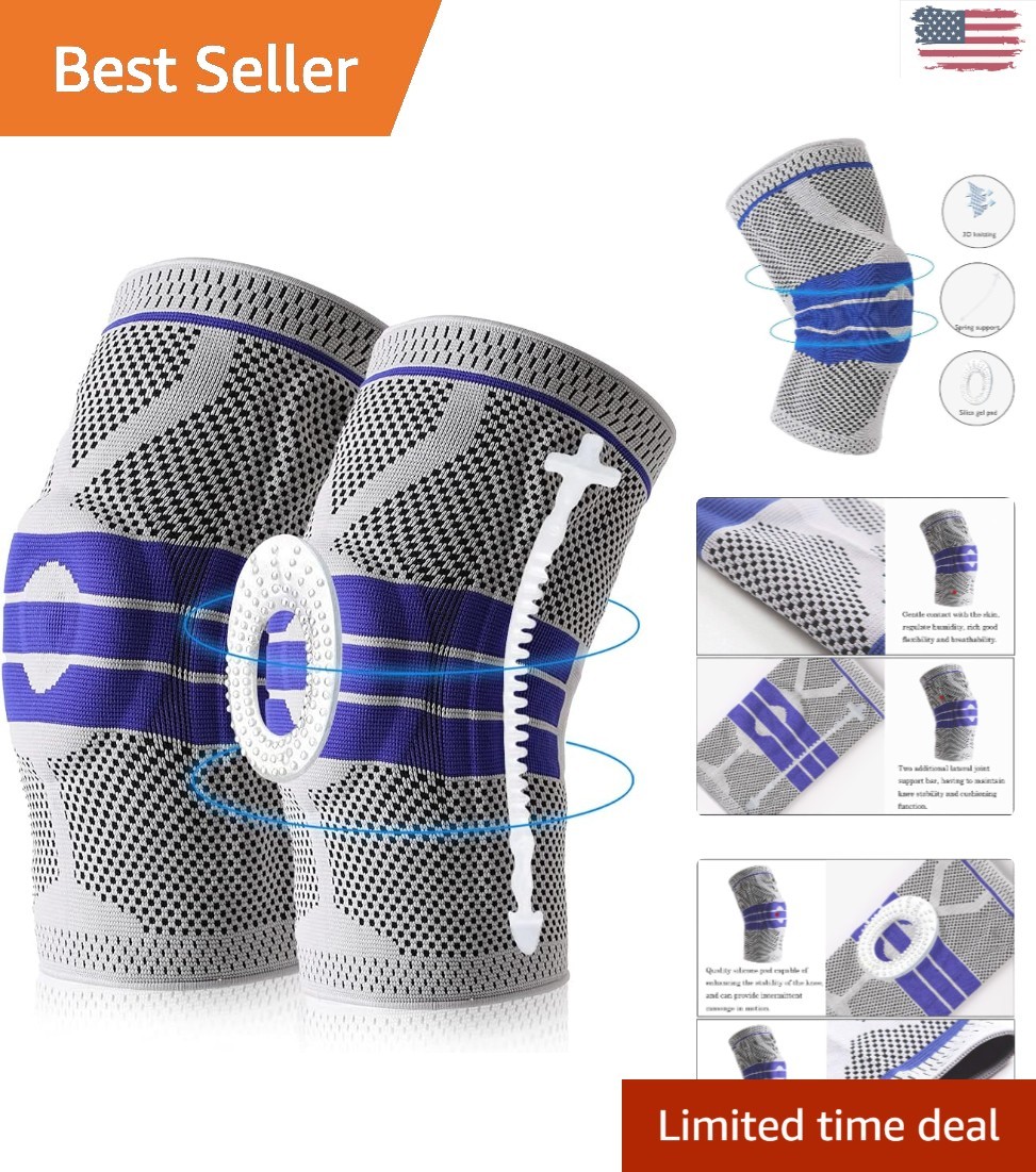 Recovery-Knee Brace Compression Sleeve with Spring Support – X-Large Pack Of 2