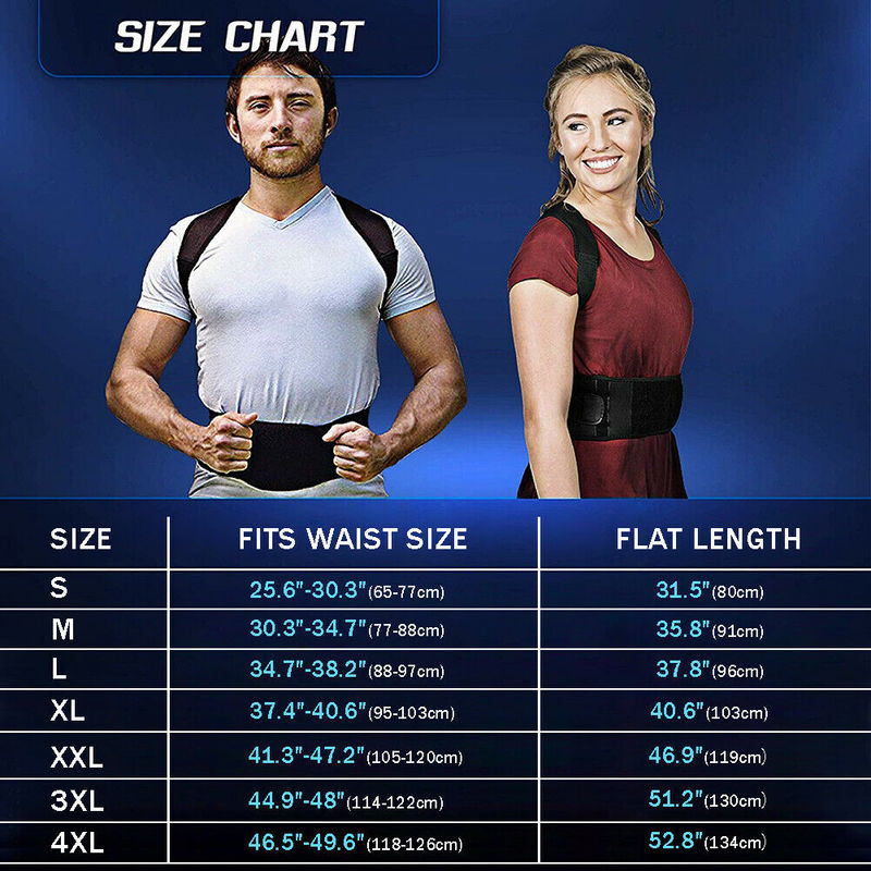Men Women Magnetic Back Posture Corrector Support Low Shoulder Brace Belt Unisex