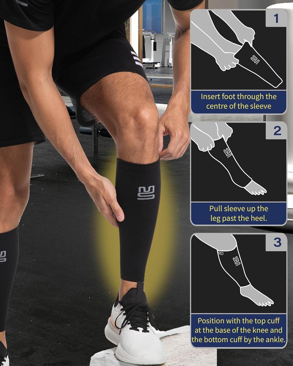 High-Stretch Calf Compression Sleeves – Supports Recovery & Enhances Performance