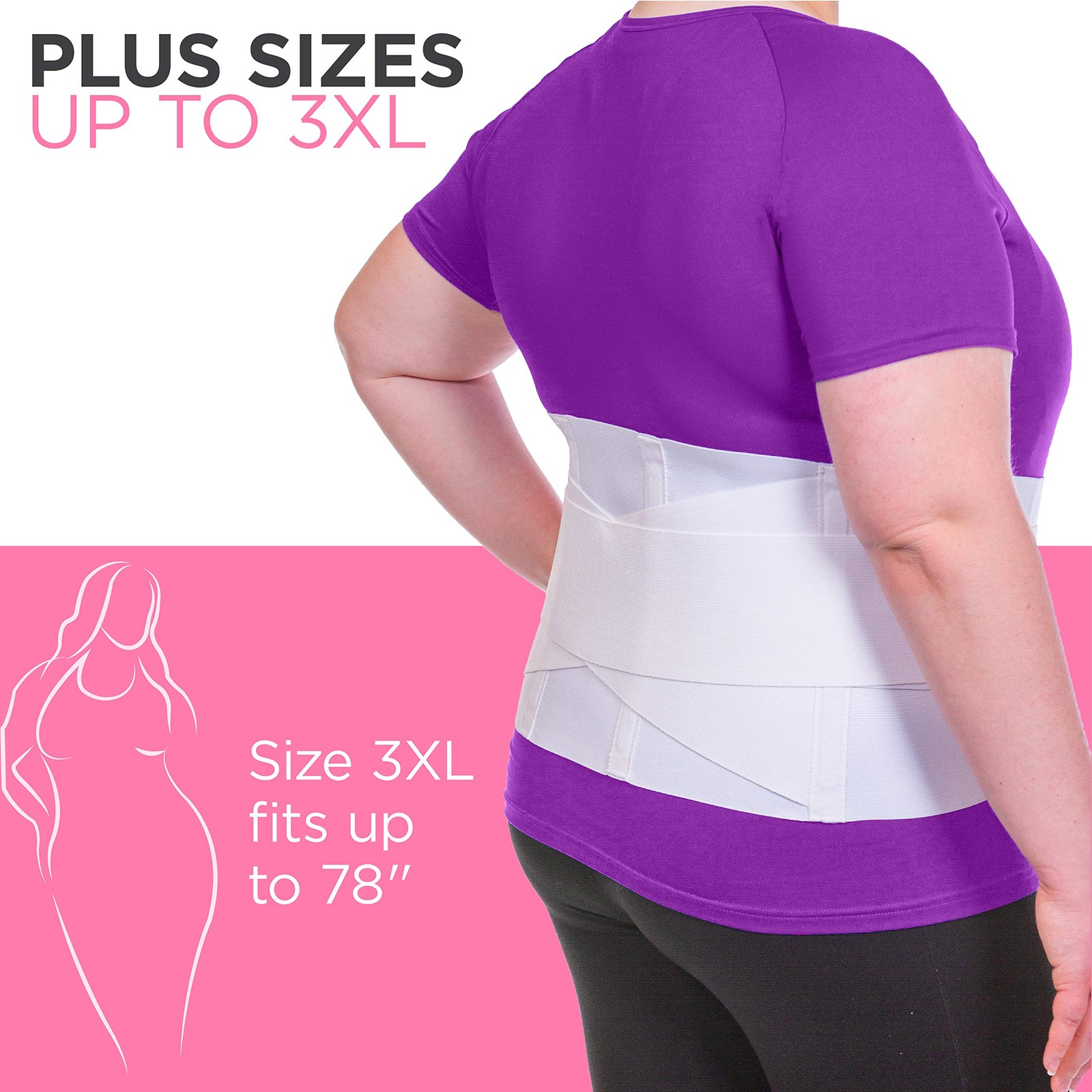 BraceAbility Women’s Back Brace for Female Lower Back Pain – Lightweight Soft Wh