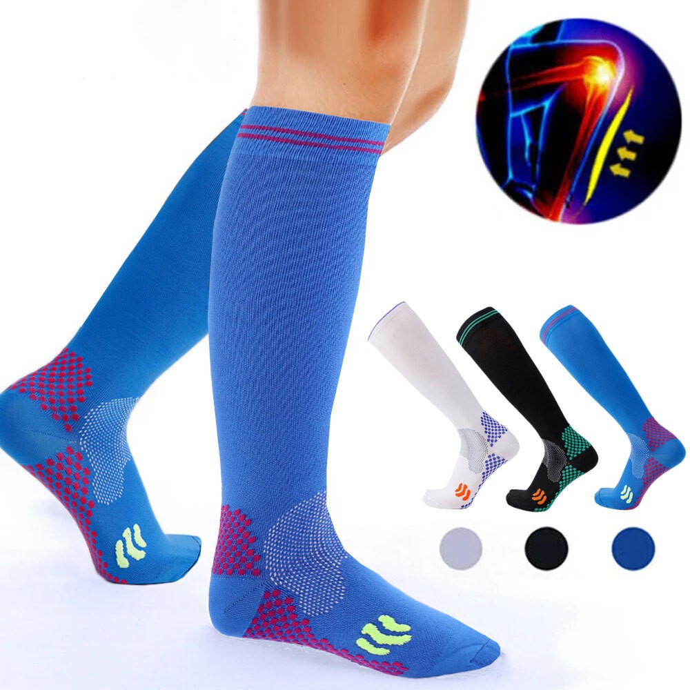 3Pair Compression Socks 20-30 mmHg Circulatory For Women Men Diabetic Stockings