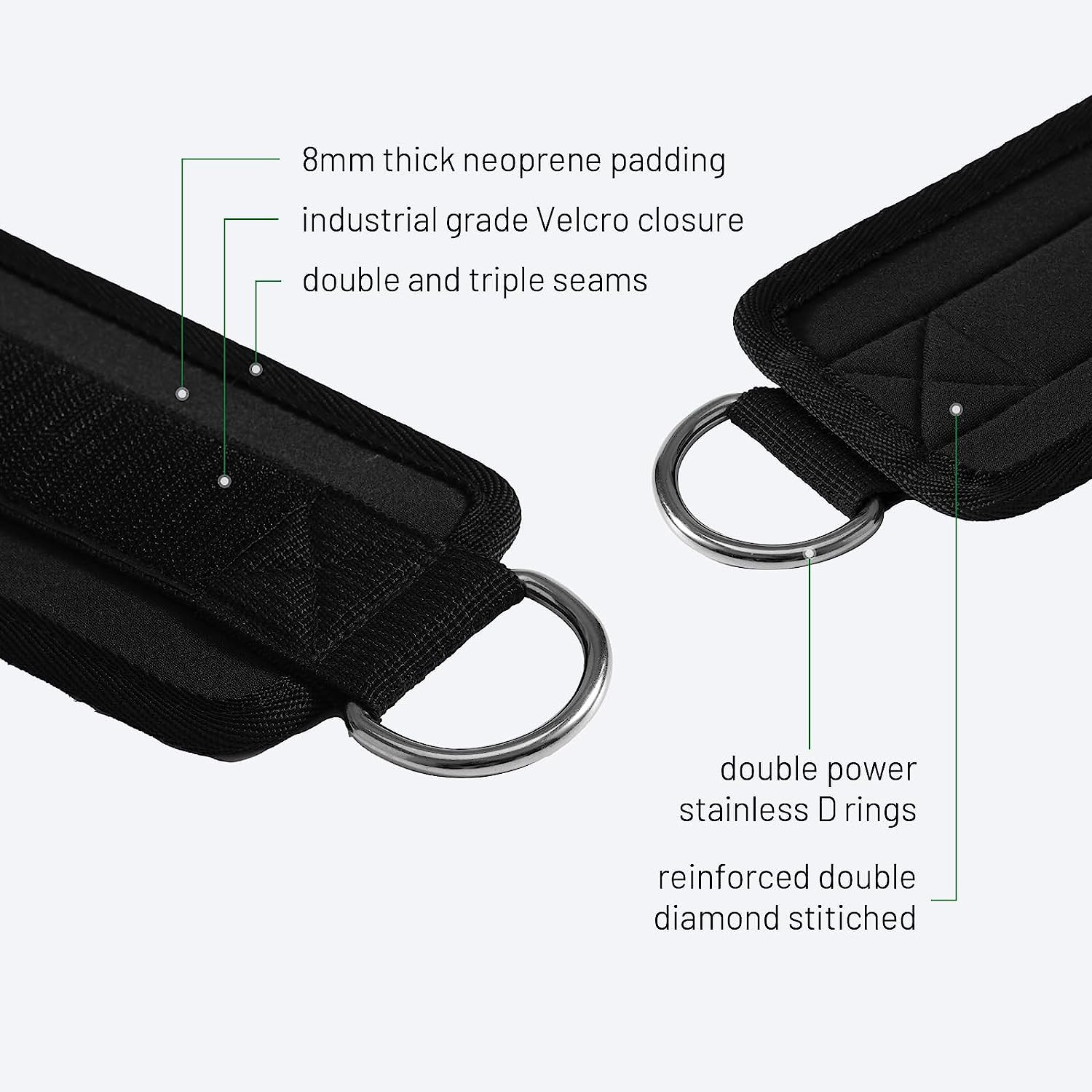 Ankle Strap for Cable Machine,Ankle Cuff for Kickbacks, Booty Hip Abductors,Glut