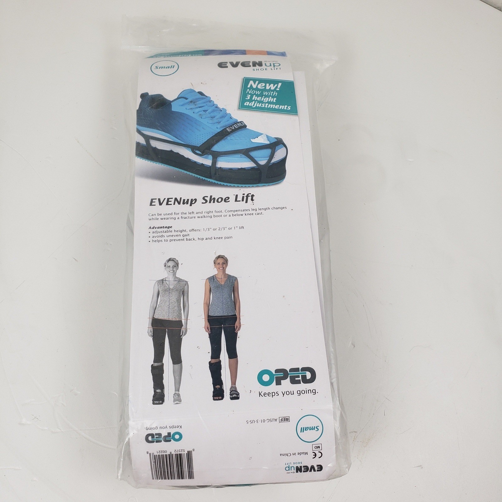OPED Evenup Shoe Lift Small 5.5-8.5 Adjustable Height Leveler for Walking Boots