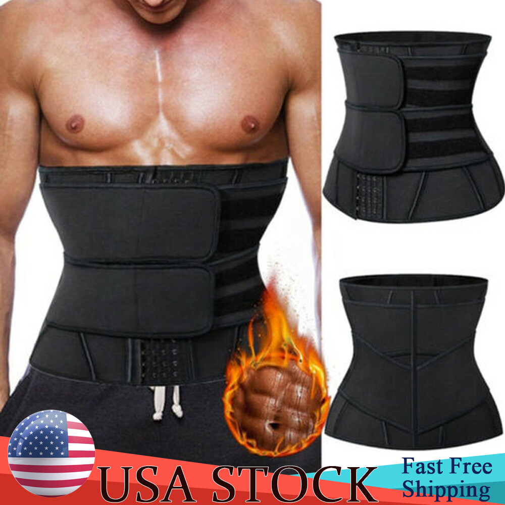 Men Women Neoprene Waist Cinchers Weight Loss Trimmer Belt Anti-Humpback Wrap