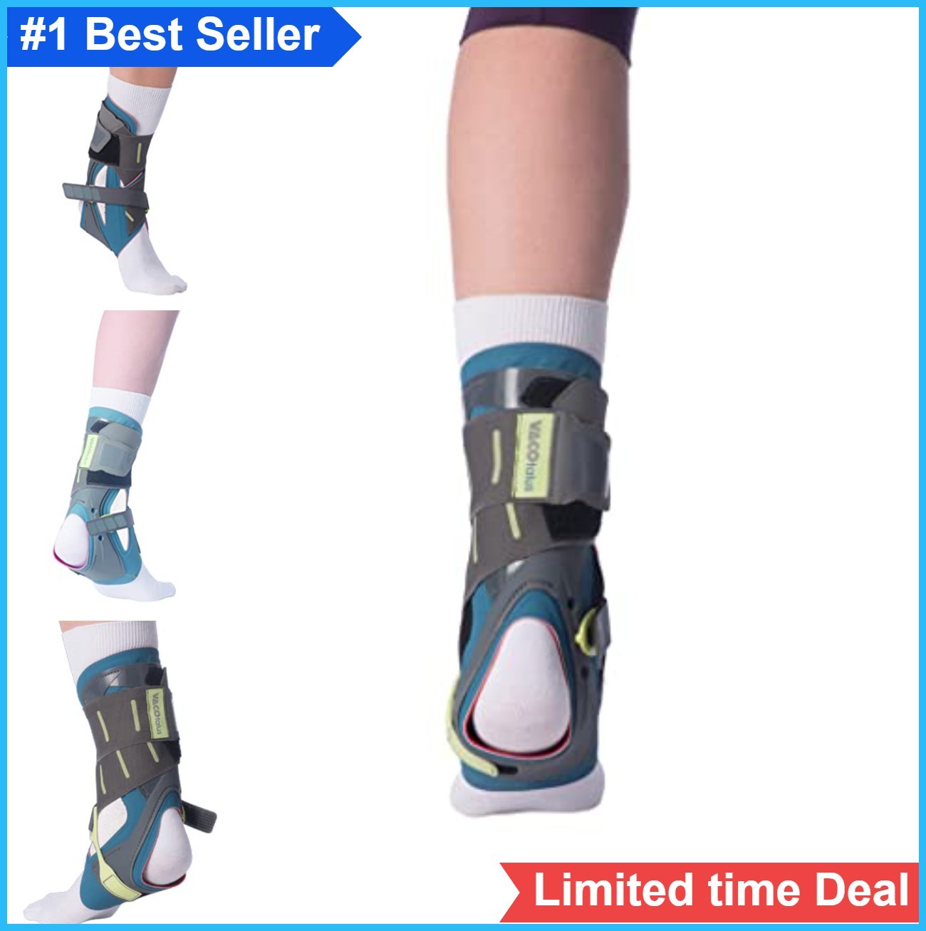 Ankle Brace Sprain Support Achilles Tendon Injury Stabilizer Slim Design