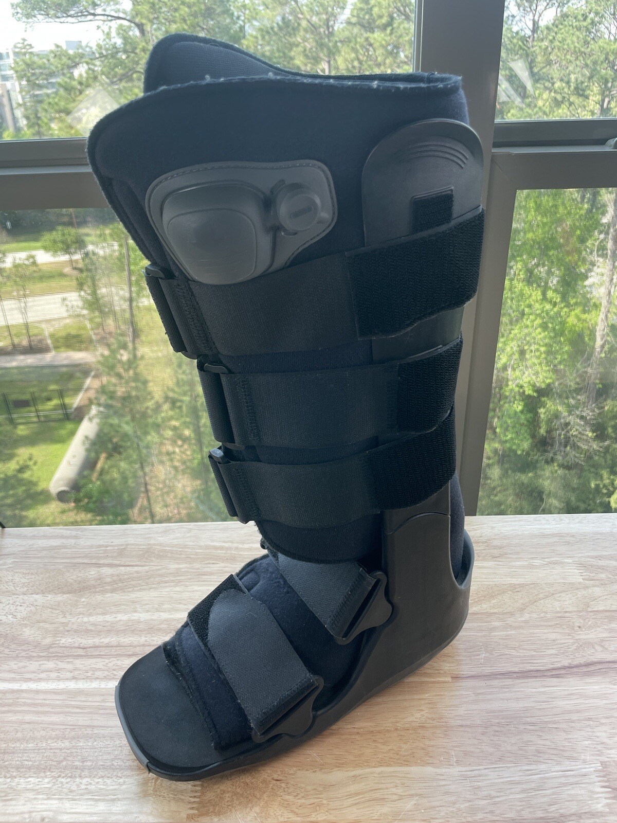 Breg SoftGait Air Walker Calf Ankle Foot Toe Boot W AIR PUMP Size M MEDIUM TALL