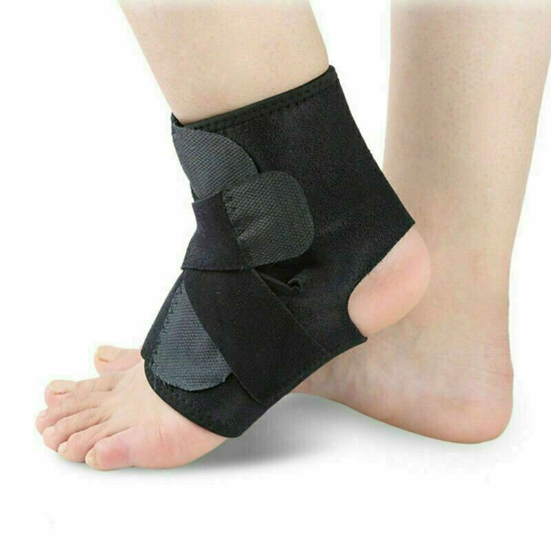 Ankle Support Shock Absorbing Compression Sleeve Adjustable Foot Wrap – 1 Piece