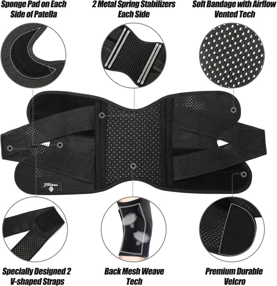 Knee Brace Support Patella Stabilizer Strap Arthritis Running Tendon Pain Relief