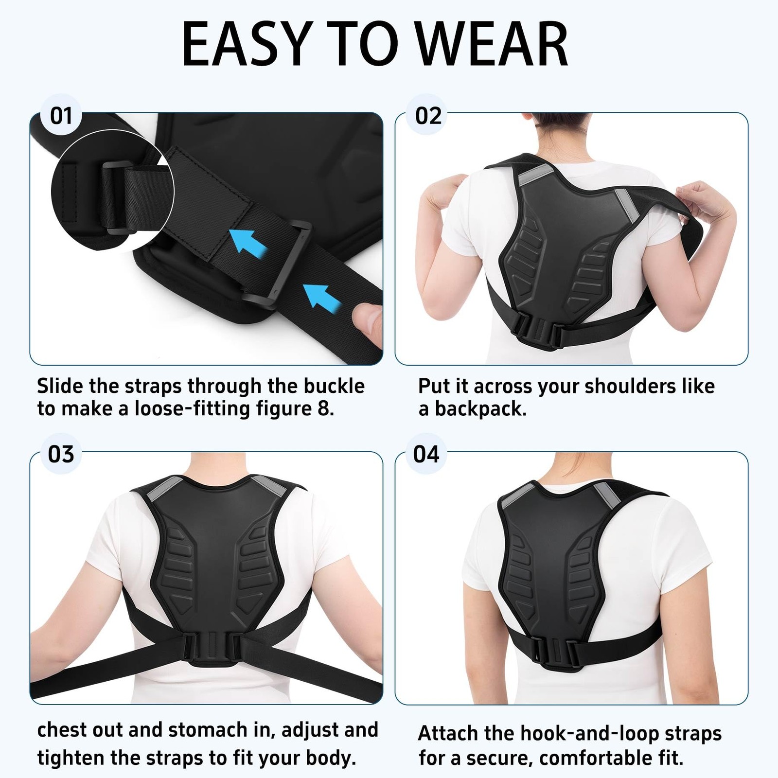 Zrughno Posture Corrector for Women and Men Back Brace XX-Large/XXX-Large