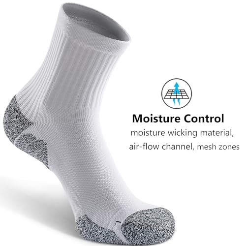 Cushioned Compression Sport Large 4-pairs (Black2,grey2,royal Blue2,white2)