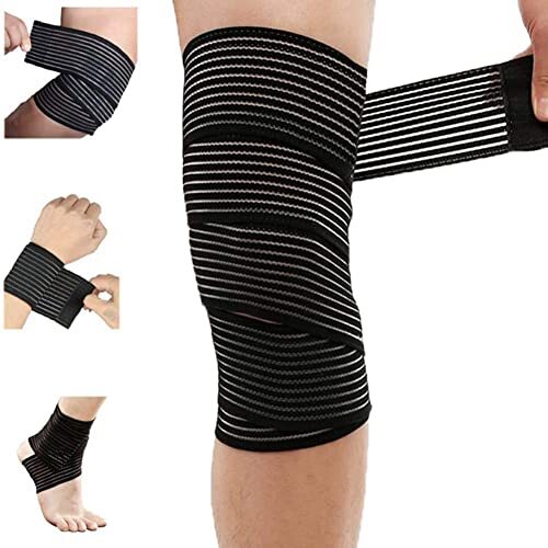 Elastic Knee Wrap Compression Bandage Support for Legs,Plantar Fasciitis, 1-Pack