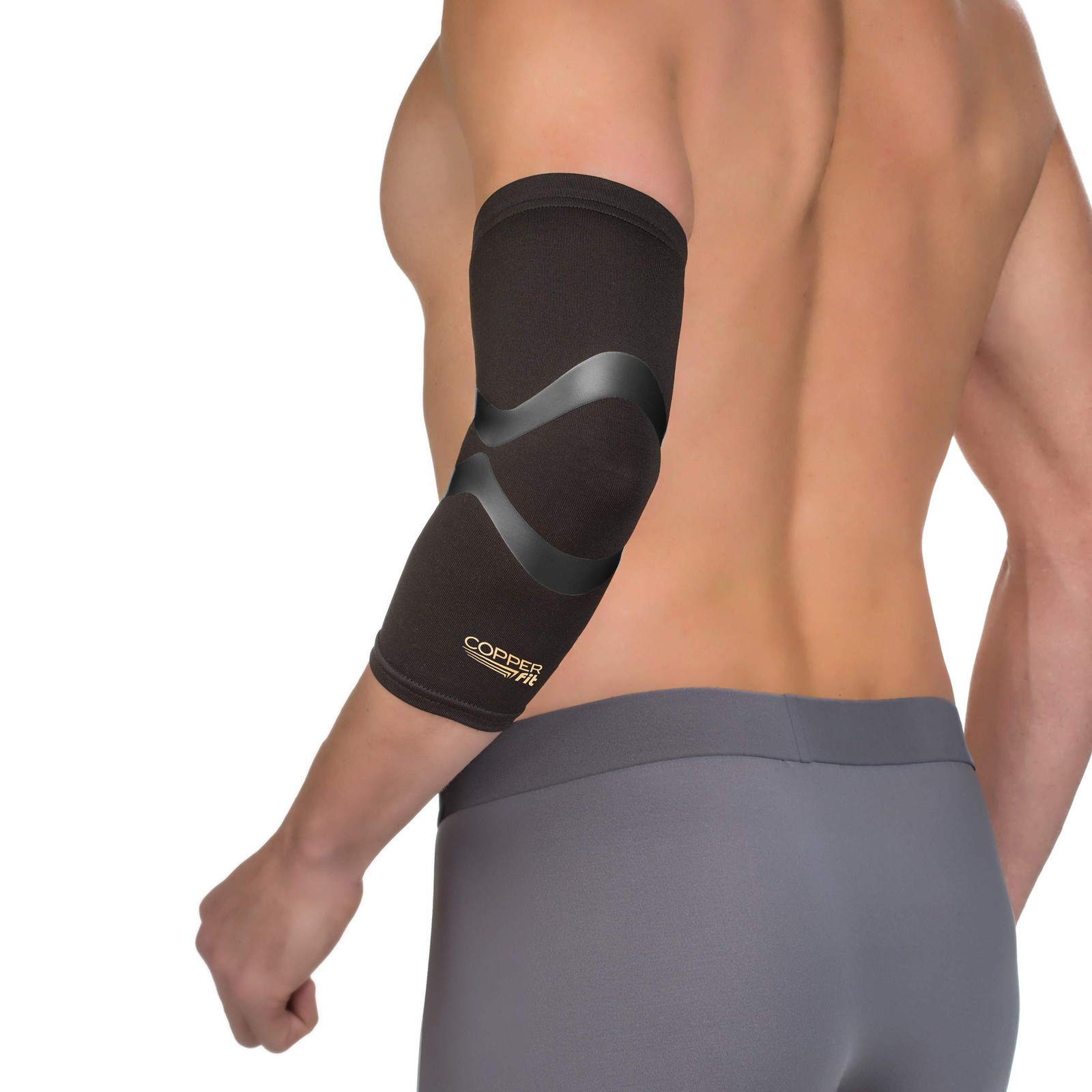 Copper Fit Cfproel Pro Series Performance Compression Elbow Sleeve Black Copper