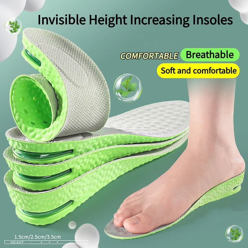 1Pair Air Cushion height increase insoles Breathable Sweat and Anti-Odour Insole