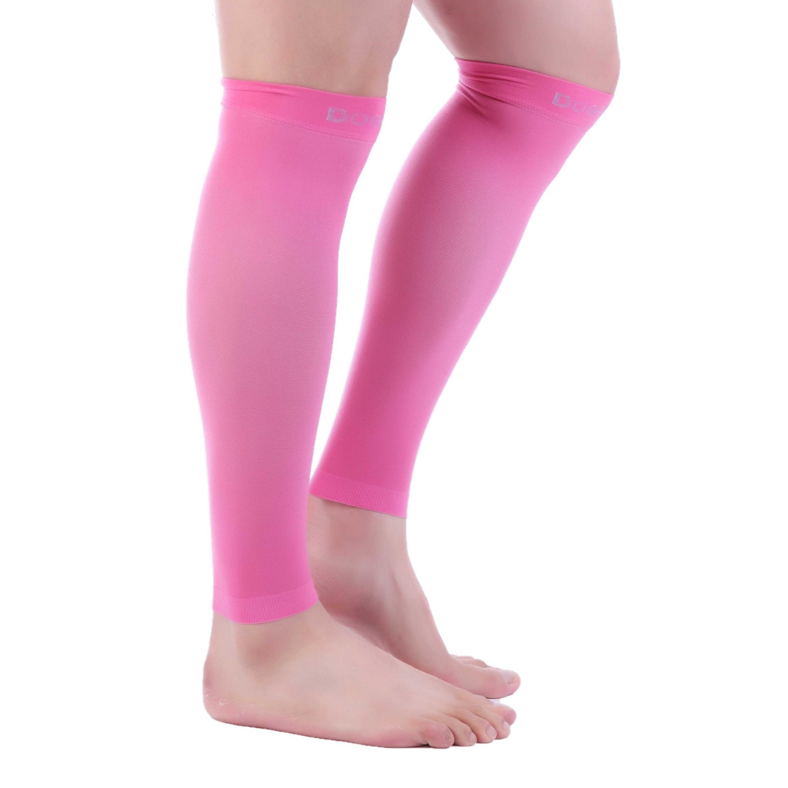 Doc Miller Calf Compression Sleeve 1 Pair 20-30mmHg Recovery Varicose Veins PINK